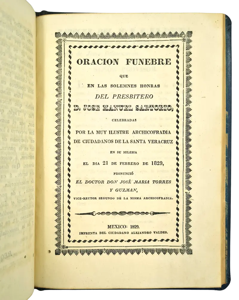 Torquemada, Solemnes Honras, 1829.