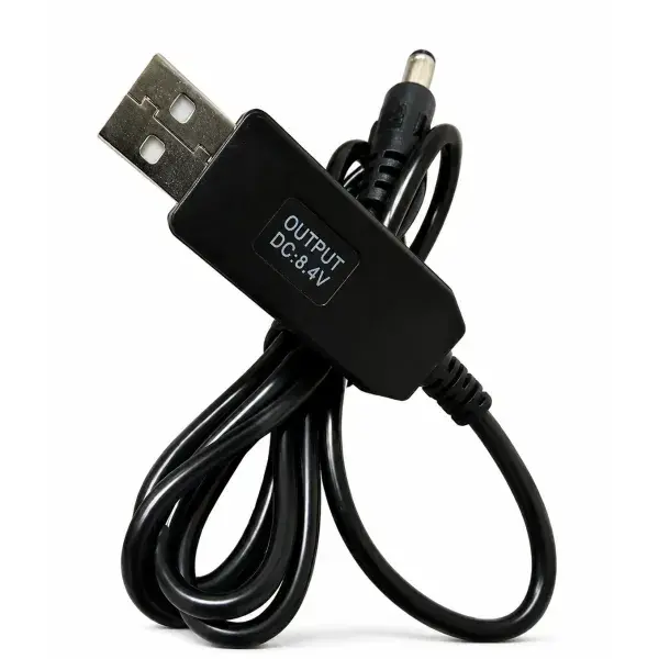 USB Step-Up Laadkabel 5V naar 8,4V met DC-plug