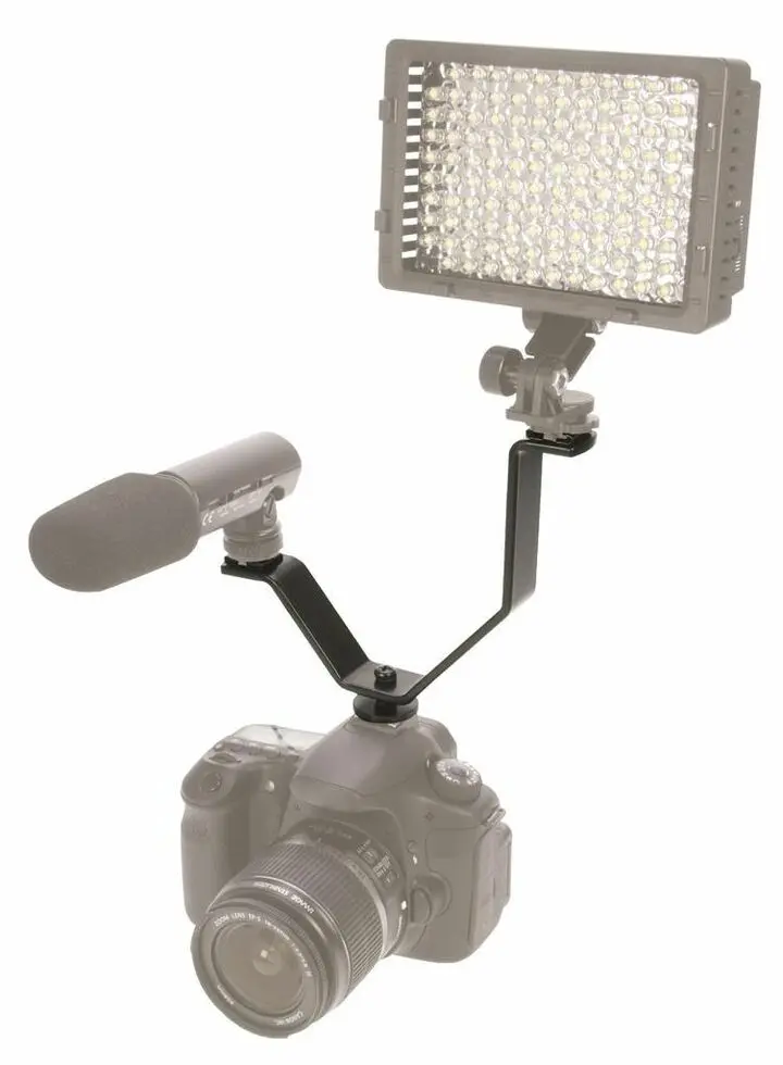 Video Accessoirehouder / Twin Holder voor Microfoon en Lamp (Nieuw)