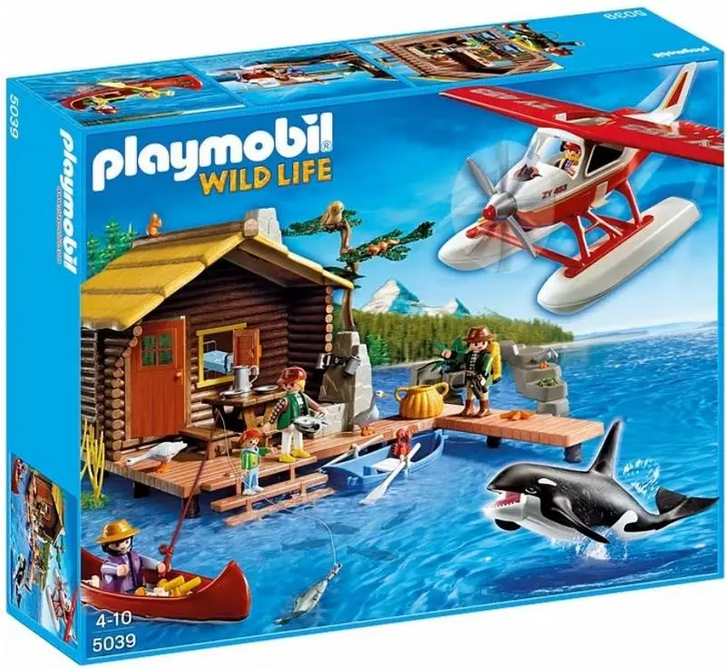 Vissershut met watervliegtuig en orka - 5039 (Nieuw)