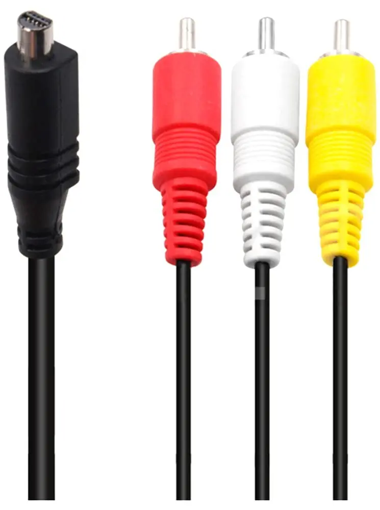 VMC‑15FS 10‑Pin AV‑Kabel naar 3× RCA voor Handycam