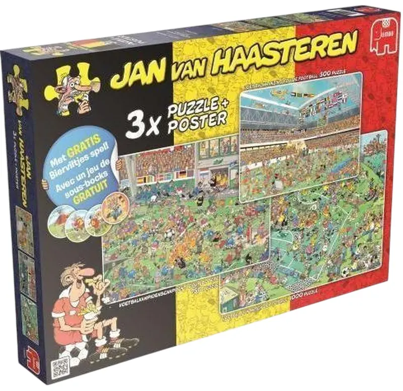 Voetbal - 3-in-1 Puzzelset (500/750/1000 Stukjes) (Nieuw)