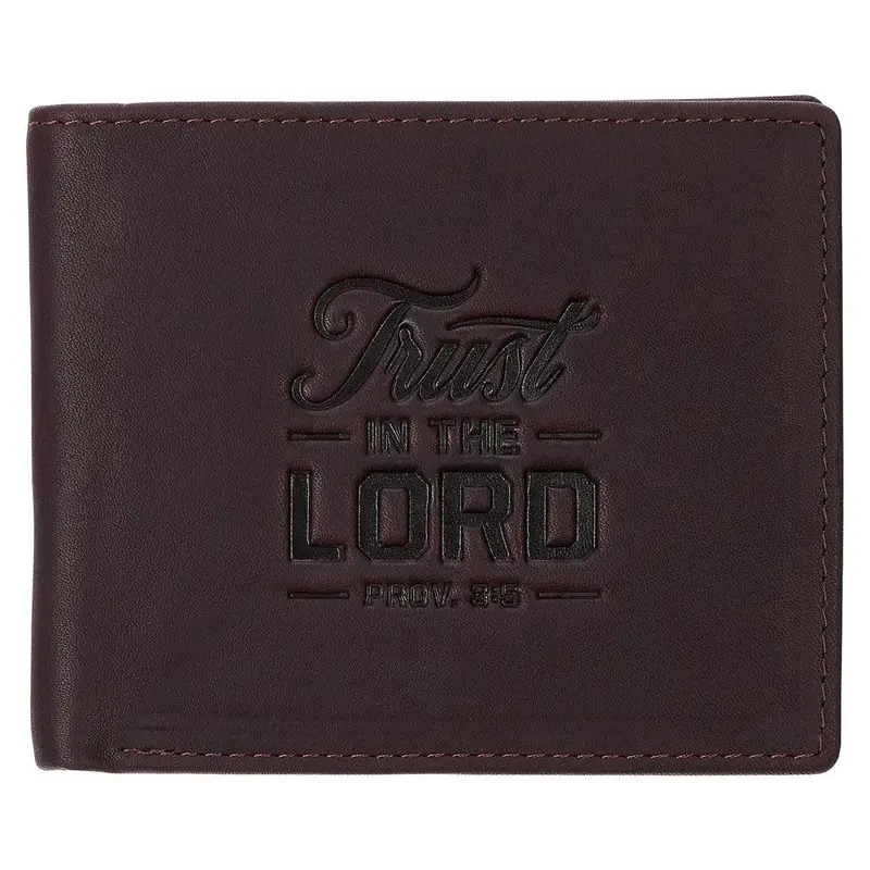 Wallet Leather Brown Trust in the Lord Prov. 3