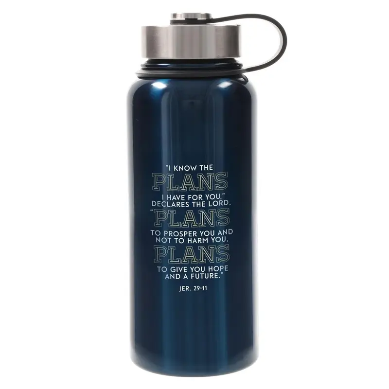 Water Bottle SS Blue Grad Plans Jer. 29