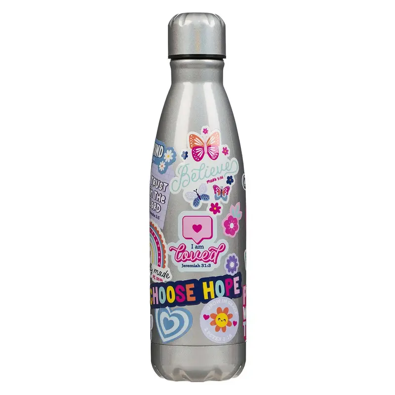 Water Bottle SS Silver Shine For Jesus Matt. 5