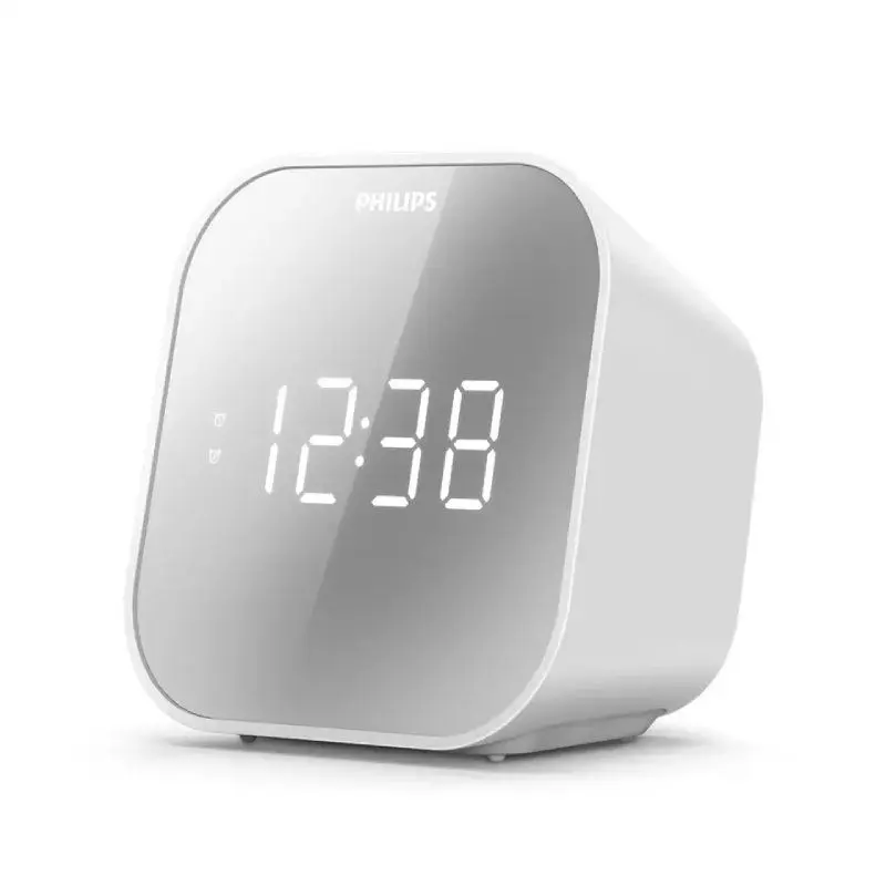 Wekker Radio / Klokradio TAR4406/12 met FM en USB Opladen - Wit (Nieuw)
