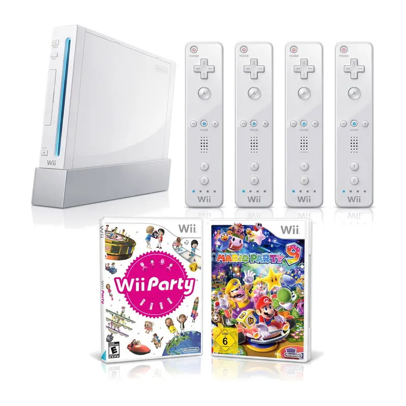 Wii Console - Wit 4-spelers partybundel