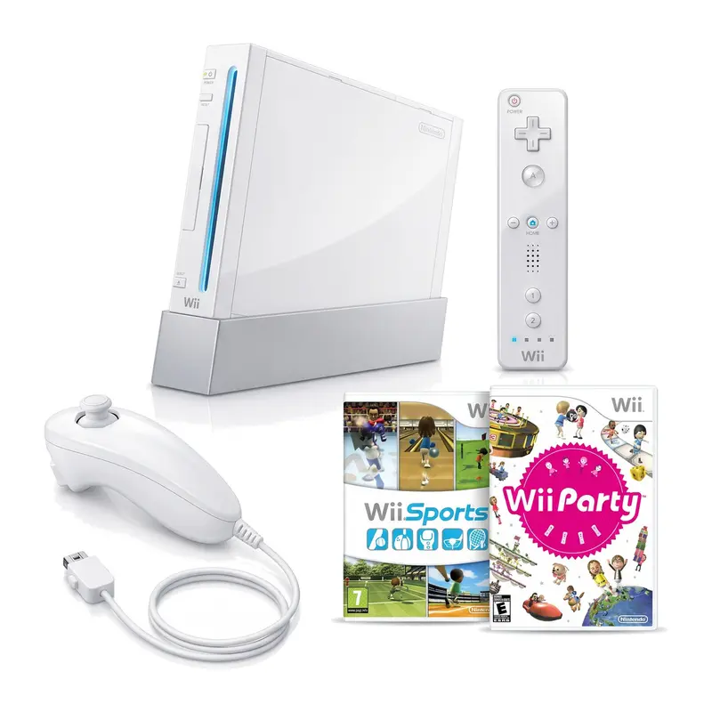 Wii Console - Wit + Wii Sports + Wii Party bundel