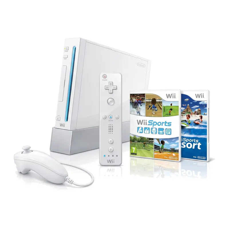Wii Console - Wit + Wii Sports + Wii Sports Resort bundel