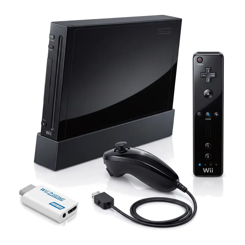 Wii Console - Zwart + HDMI bundel