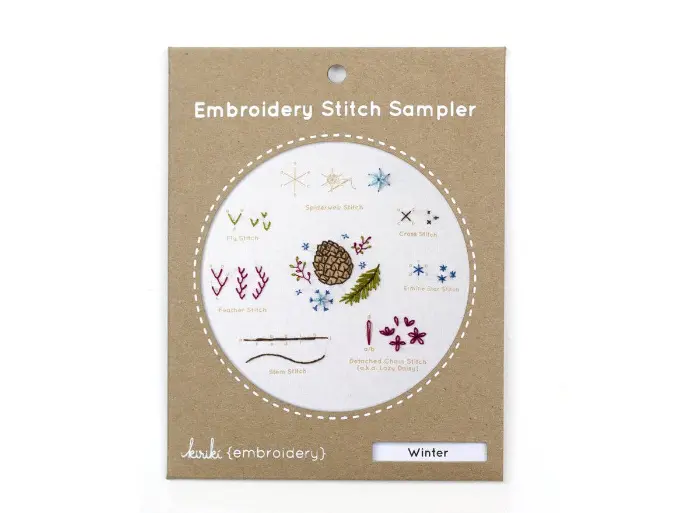 Winter Embroidery Stitch Sampler - Kiriki Press