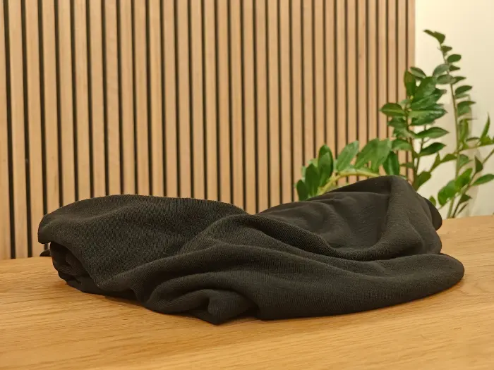 Wool Jersey 1x1 Rib - Black - Adlico - COUPON