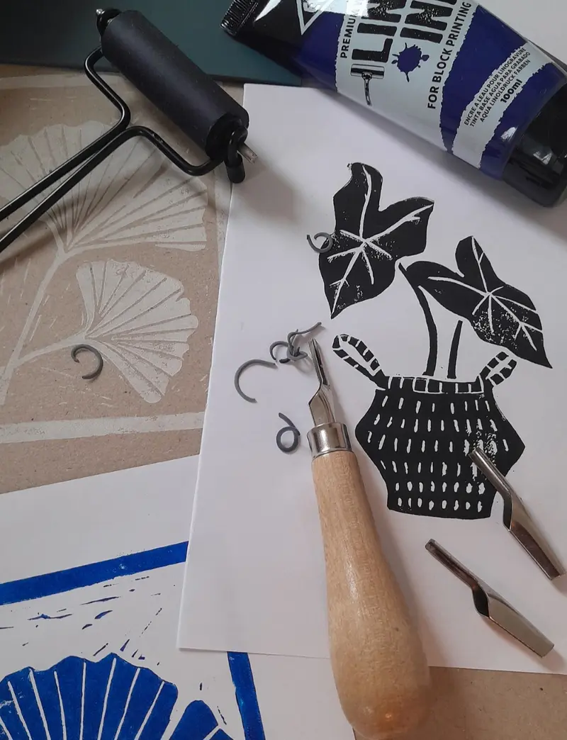 Workshop lino snijden en kaarten bedrukken - nieuwe datum in najaar