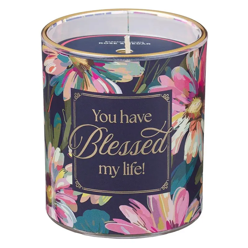 You Have Blessed My Life Glass Candle