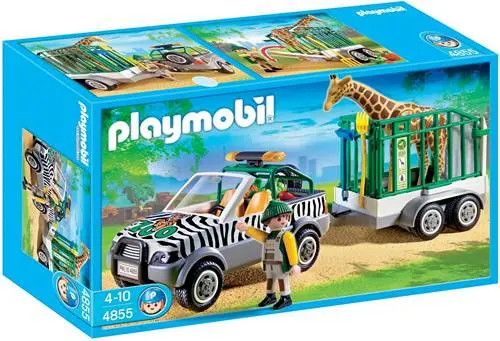 Zoo Voertuig met Aanhanger - 4855 (Nieuw)