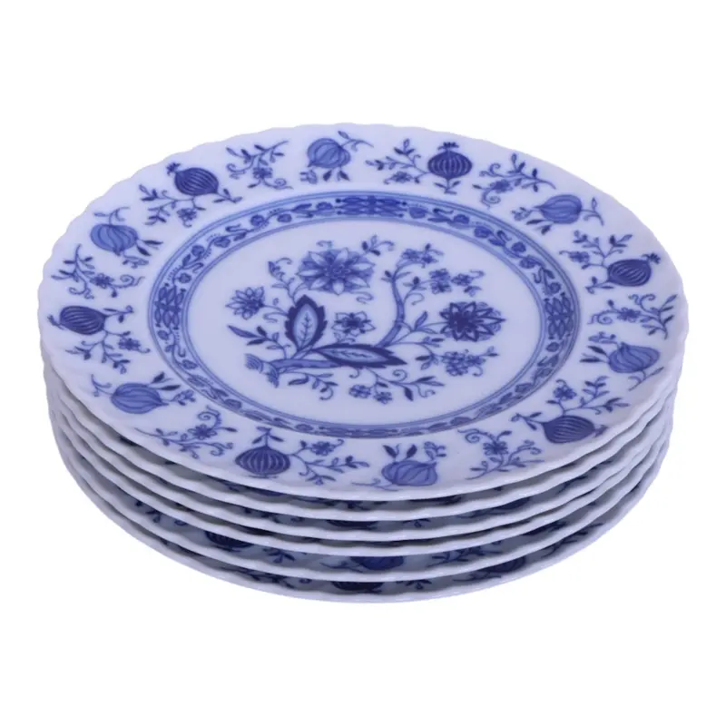 Zwiebelmuster Gebaksborden - Set van 6 - Echt Kobalt